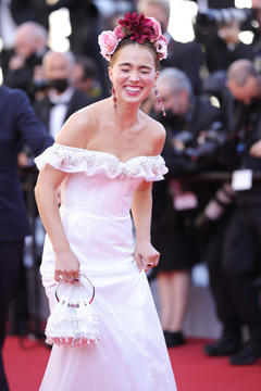 Haley Lu Richardson attends a screening of Stillwater at the 74th Annual Cannes Film Festival in France