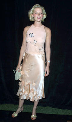 Gretchen Mol in see through top at P Diddy Record Release