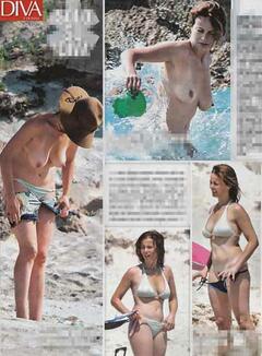 Violante Placido nude paparazzi collage