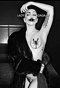 Lady Gaga nude boob and hairy pussy