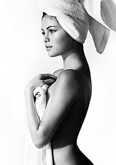 Selena Gomez naked but covered