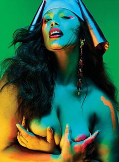 Ashley Graham topless grab her boobs