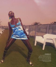 Adut Akech sexy legs for Vogue Australia - March 2020