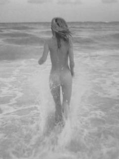 Angela Lindvall naked in a ocean