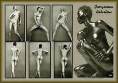 Georgianna Robertson nude black-&-white collage