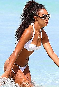 Leigh-Anne Pinnock in white bikini