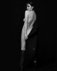 Ashley Benson posing topless