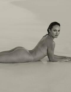 Candice Swanepoel naked on a beach  - June 2022
