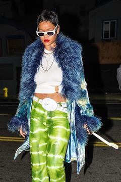 Rihanna having dinner at Giorgio Baldi in Santa Monica