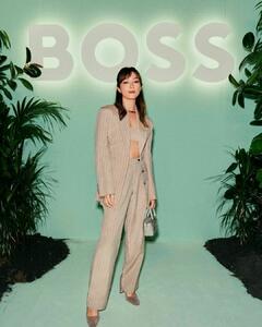 Natasha Liu Bordizzo attending the Hugo Boss fashion show in Milan