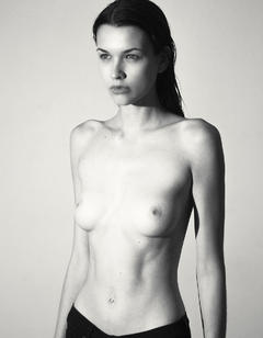Kristina Tsvetkova nude tits black-&-white photo