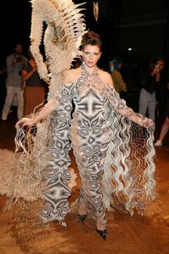 Julia Fox at Iris Van Herpen Haute Couture Fall Winter during Paris Fashion Week