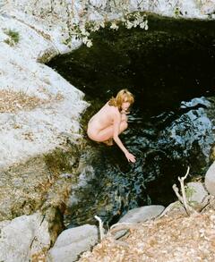 Jena Malone naked in nature by Hannah Metz