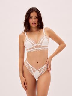 Kelsey Merritt in white lingerie Victoria's Secret x For Love & Lemons - September 2020