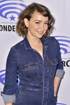 Milana Vayntrub at Marval Rising press line at WonderCon 2019