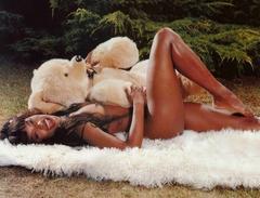 Naomi Campbell lying nude