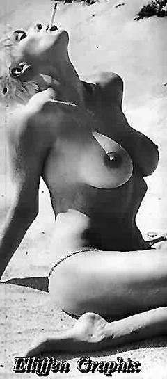 Brigitte Nielsen smoking topless