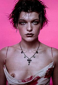 Milla Jovovich nude tit