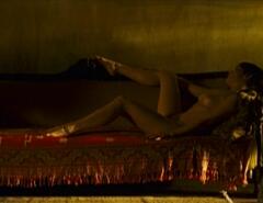 Brazilian actress Alessandra Negrini nude on a sofa at A Erva do Rato