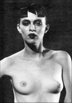 Karen Elson topless black-&-white image