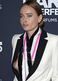 Olga Sorokina tit slip at Parfums Karl Lagerfeld