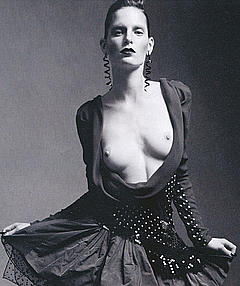 Iris Strubegger topless black-&-white photo