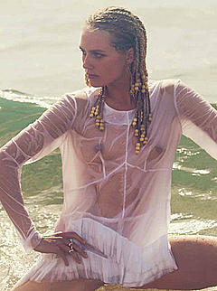 Tosca Dekker in wet see through outfit