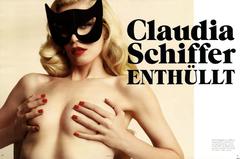Claudia Schiffer topless grab her breasts