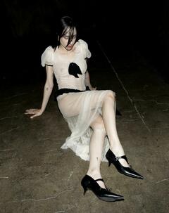 Devon Ross braless in sheer dress for DNA Magazine - Spring∕Summer 2026