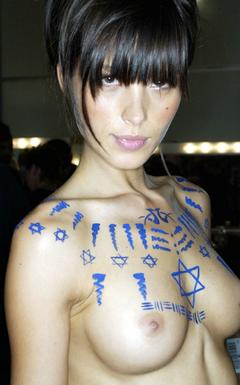 Petra Nemcova topless backstage photo