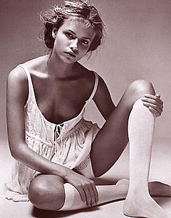 Young Natasha Poly black-and-white scan