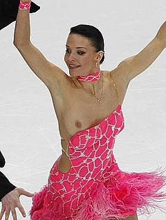 Russian figure skating Ekaterina Rubleva tit out paparazzi image