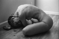 Lauren Bonner nude black-&-white photo