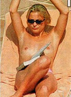 Phillipa Forrester nude tits on a beach