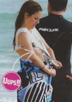 Blanca Suarez tits slip paparazzi photo