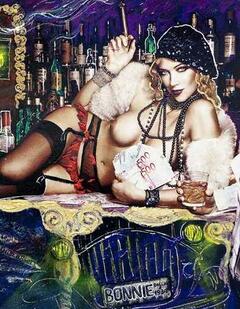 Ludmilla Radchenko topless for Pop Art catalogue