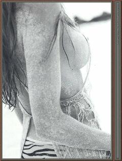 Alexandra Kamp topless black-&-white image