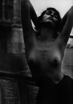 Olya Zoueva posing topless for S magazine