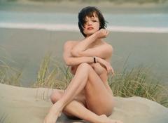 Andrea Rau nude on a beach in Eins