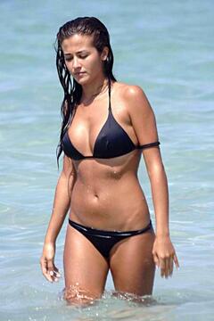 Giorgia Palmas sexy in black bikini