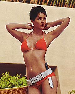 Malena Costa in red bikini