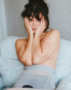 Maia Mitchell topless but covered