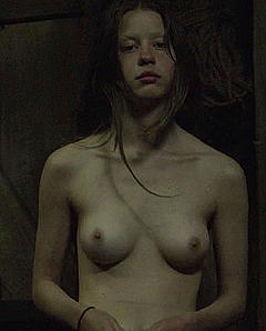 Mia Goth nude tits in The Survivalist
