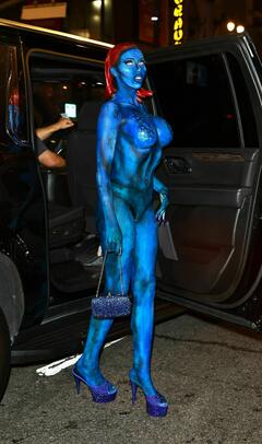 Elizabeth Marie Chevalier nude arrives to Maxim Magazine Halloween at the Roosevelt Hotel - October 31, 2025