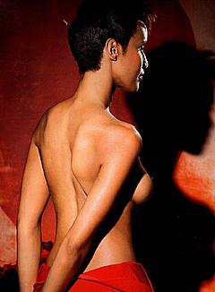 Sonia Rolland posing topless