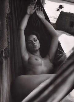 Monica Bellucci naked black-&-white mag scan