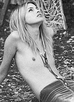 Abby Brothers topless in jeans