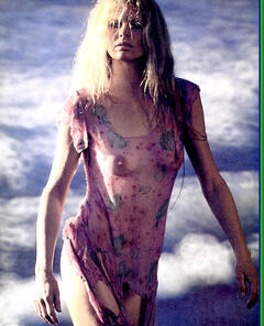 Kim Basinger see through to tits in wet dress