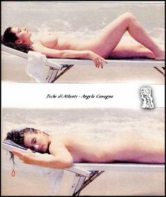 Angela Cavagna sunbathing nude paparazzi collage
