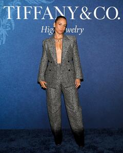 Alicia Keys braless at Tiffany & Co. Celebrates the Launch of Blue Book 2025 Sea of Wonder in New York - April 2025